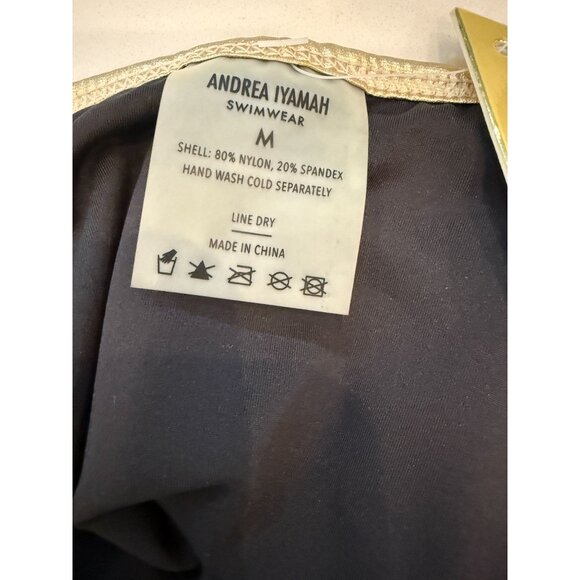 NWT Andrea Iyamah Deshi Bikini Bottom‎ Blue & Gold Swimwear Size M - Picture 8 of 9